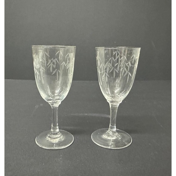 Noritake Other - Noritake Bamboo Cordial Glasses 3 5/8" Tiki Bar MCM Japan Vtg 50s Liqueur Shot
